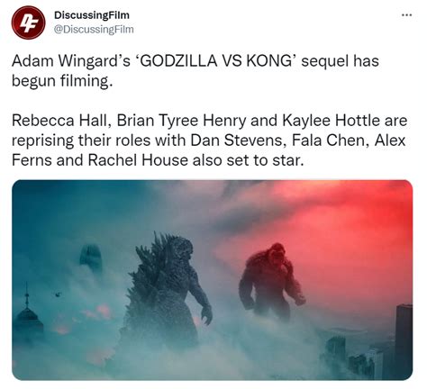 Godzilla Vs Kong Sequel Cast Revealed : r/Monsterverse