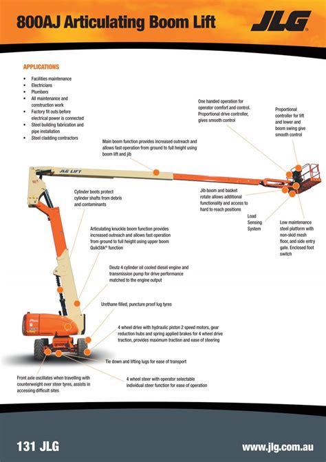 800AJ Articulating Boom Lift - JLG