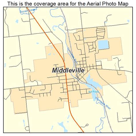 Aerial Photography Map of Middleville, MI Michigan