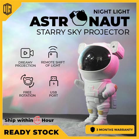 Astronaut Starry Sky Galaxy Projector LED Star Night Light Kids Adults ...