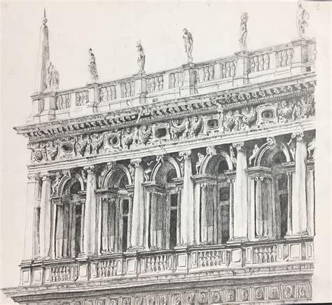 Pencil drawing of building in Venice #architecture #art #Venice #pencil #artwork Building ...