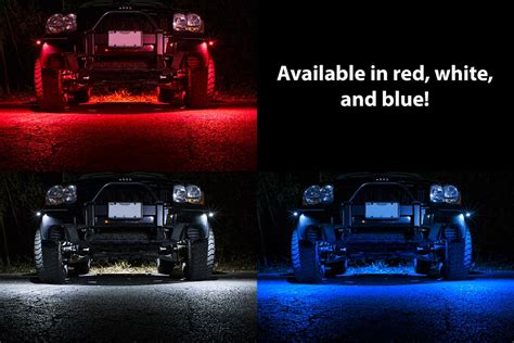 Waterproof Off Road LED Rock Light Kit - 8 LED Rock Lights - 213 Lumens ...