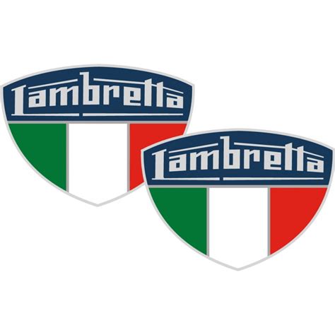 Lambretta Logo With Italy Flag Stickers Decals 2x - DecalsHouse