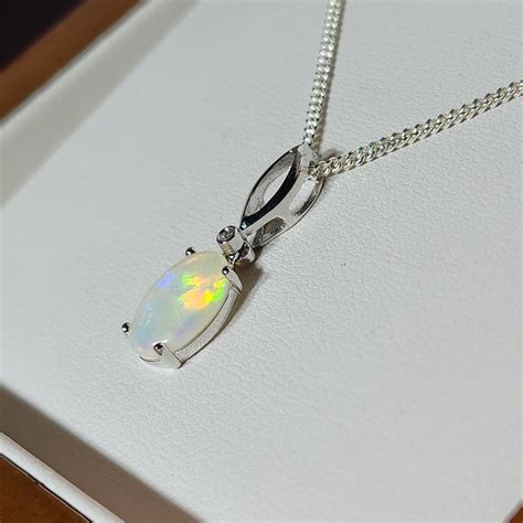 Silver Opal Pendant - Australian Opal Jewellery Online Store