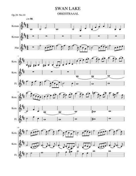 Swan Lake Sheet music for Violin, Piano, Flute | Download free in PDF ...