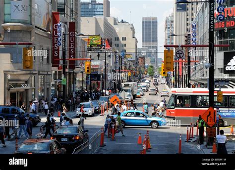 Yonge Street at Dundas Street, Toronto, Ontario Canada Stock Photo - Alamy