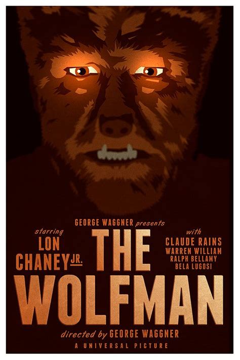 Movie Poster 'the Wolfman' 1941 Universal Classic | Etsy UK | Classic ...