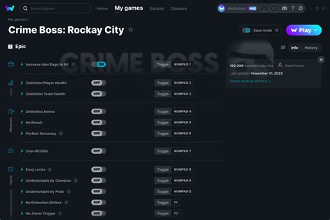 Crime Boss: Rockay City Cheats & Trainers for PC | WeMod