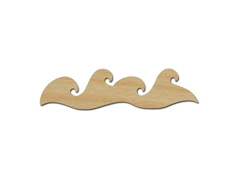 Wave Shape Unfinished Wood Cut Out DIY Crafts Beach Theme Variety of ...