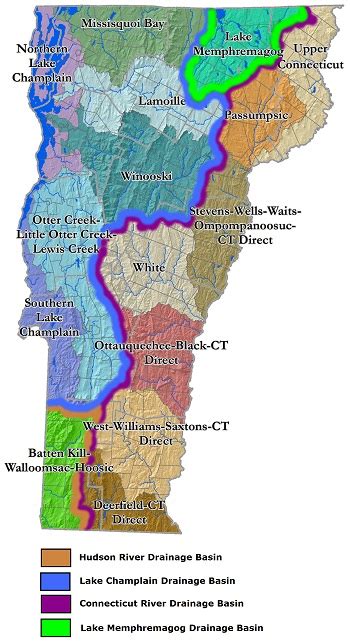 Vermont's Major Drainage Basins | Department of Environmental Conservation