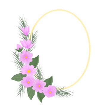 Oval Flower Frame Vector Hd PNG Images, White Flowers Oval Frame, White Lily Golden, Lily ...