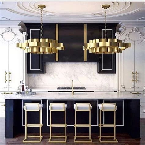 Black and gold in the kitchen...... | Home decor kitchen, Luxury kitchens, Home decor