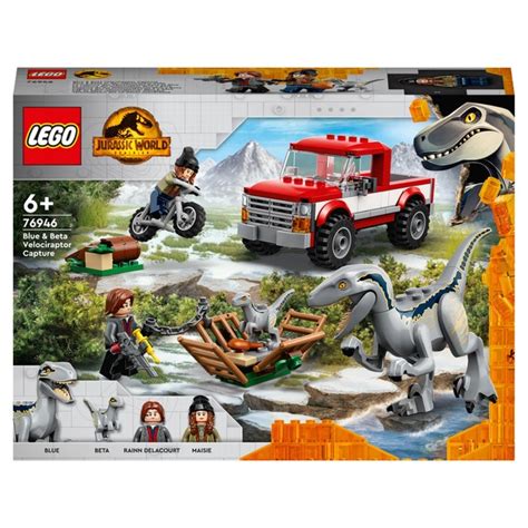 LEGO Jurassic World 76946 Blue & Beta Velociraptor Capture Toy | Smyths Toys UK