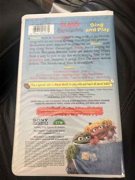 Sesame Street The Adventures of Elmo in Grouchland:Sing and Play(VHS,1999)Preown 74645161730 | eBay