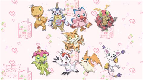 Digimon Adventure Tri Pink Wallpaper by papilrux on DeviantArt