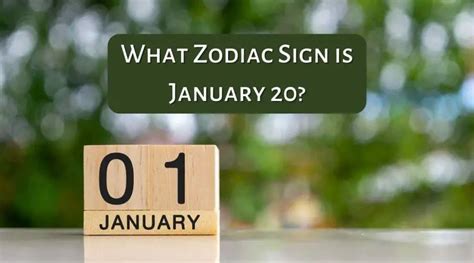 What Zodiac Sign is January 20? - eAstroHelp