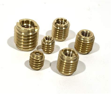 Knock Down Hardware : Insert, Threaded, Brass, 3/16 inch x 24tpi, dozen