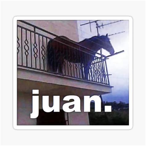 "Original Meme Juan Horse on Balcony Meme" Sticker for Sale by Davido6969 | Redbubble