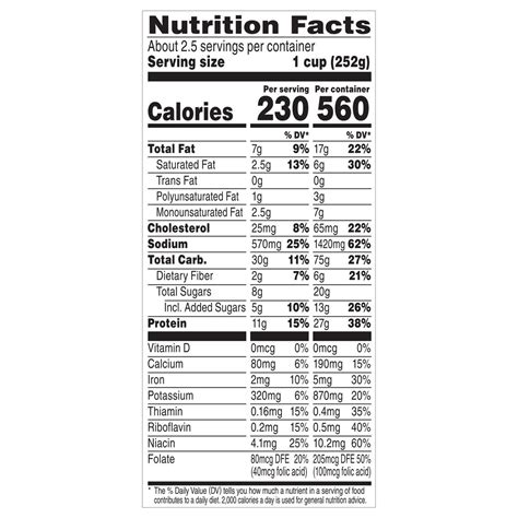 Spaghettios With Meatballs Nutrition Label - digiphotomasters