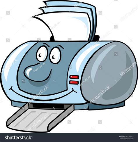 Funny Printer Cartoon Style Stock Vector (Royalty Free) 1631385025 ...