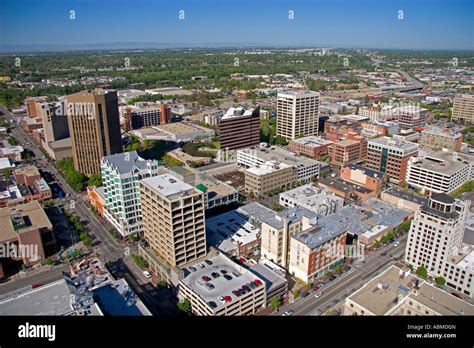 Aerial view of downtown Boise Idaho Stock Photo - Alamy