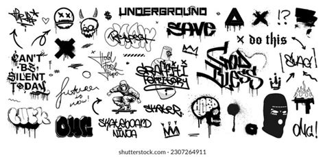 Urban Culture Art Graffiti Tags Lettering: vetor stock (livre de direitos) 2307264911 | Shutterstock