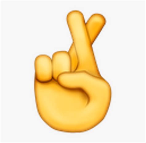 Fingers Crossed Emoji Png, Transparent Png - kindpng