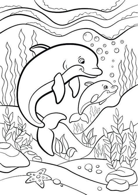 Free & Easy To Print Dolphin Coloring Pages | Dolphin coloring pages ...