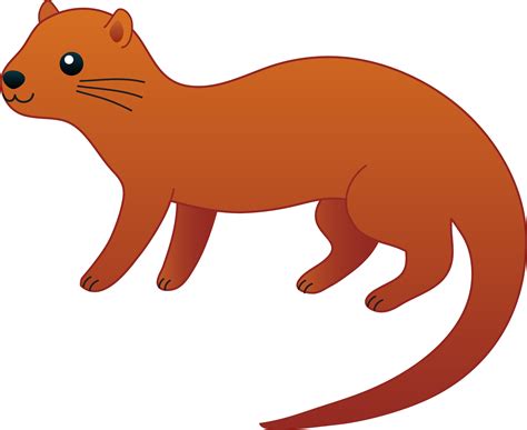 Cute Brown Otter - Free Clip Art