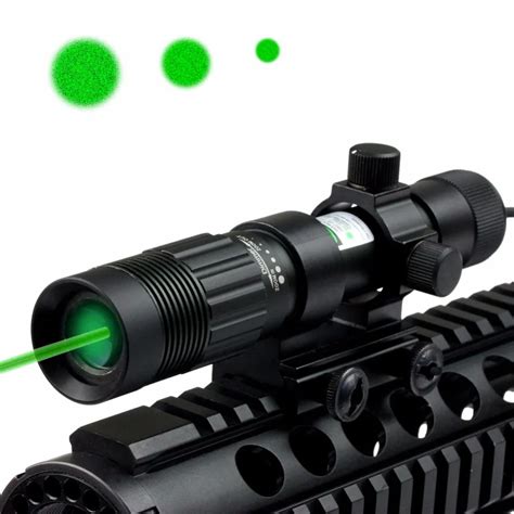 VERY100 NEW Adjustable Green Laser Sight Designator/Illuminator/Flashlight w/Weaver Mount Night ...