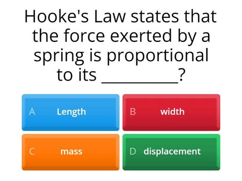 Hooke's law - Quiz