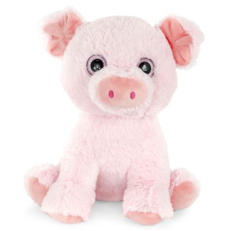 Super Soft Plush Corduroy Cuddle Farm Sitting Pig Stuffed Animal Toy, 14 inch Adorable Farm ...