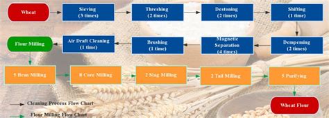 Wheat Flour Milling Process Flow Diagram