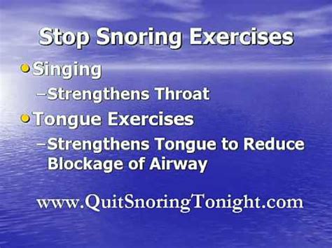 Stop Snoring Exercises - YouTube