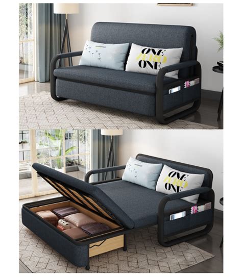 Premium Foldable Sofa Bed Modern Fabric Murah 3 2 Seater (Storage Optional) | Lazada