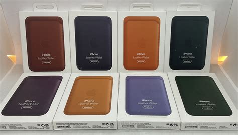 NEW COLOURS Official Genuine Apple Leather Magsafe Wallet With Find My A2668 | eBay