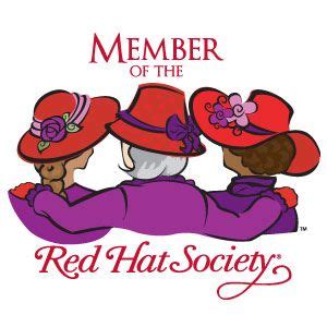 Red Hat Society Name Badges | Red hat society, Red hats, Red hat club