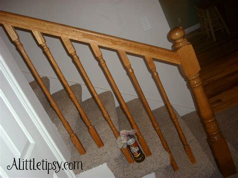 Renew an Old Wood Banister - A Little Tipsy