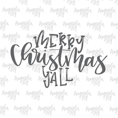 Merry Christmas Y'all SVG Christmas Svg Merry Christmas - Etsy