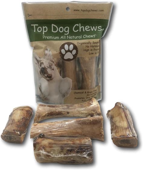 TOP DOG CHEWS Premium All Natural Chews Meaty Femur Center Cut Bones Grain-Free Dog Treats, 5 ...