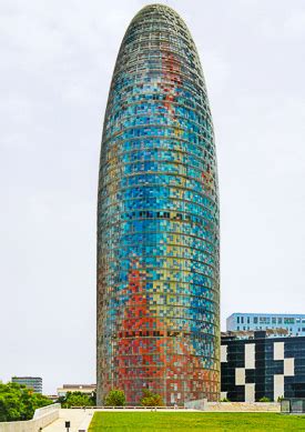 Torre Agbar in Barcelona, Catalunya, Spain