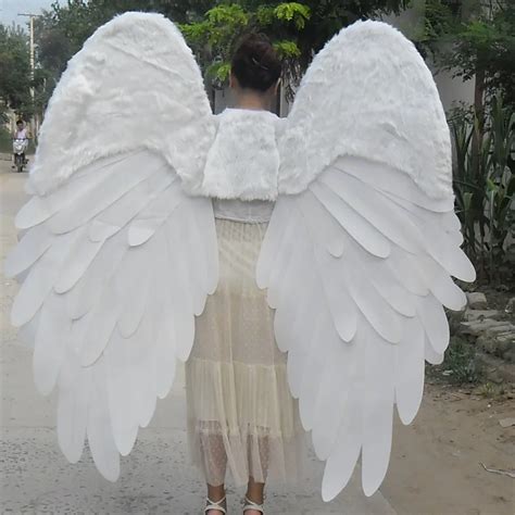 Beautiful White Feather Angel Wings Costume With Elastic Straps - Buy Feather Angel Wing,Angel ...