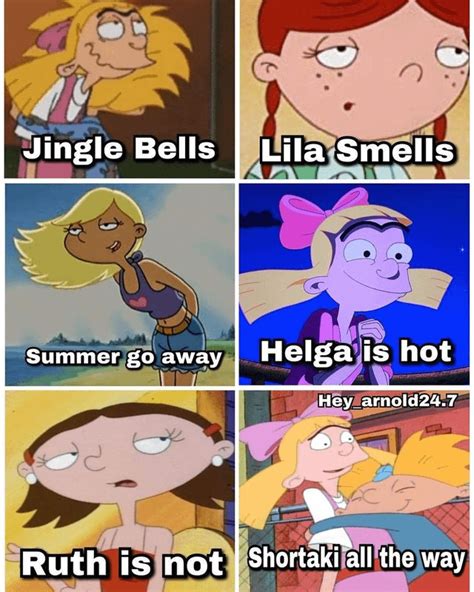 [Hey Arnold!] Jingle bells. Lila smells. Summer, go away. Helga is hot ...