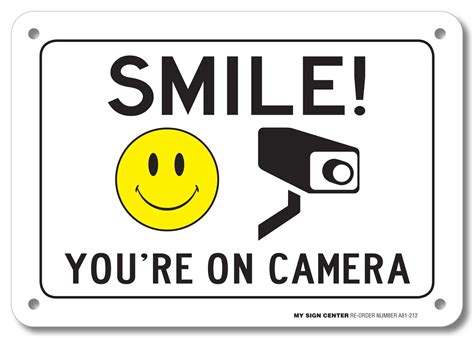 Smile You Re On Camera Sign Printable Free