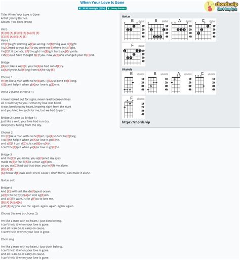 Chord: When Your Love Is Gone - tab, song lyric, sheet, guitar, ukulele ...