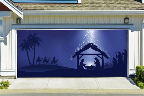 Nativity Scene Garage Door Cover Christmas Outdoor Decor | Etsy ...