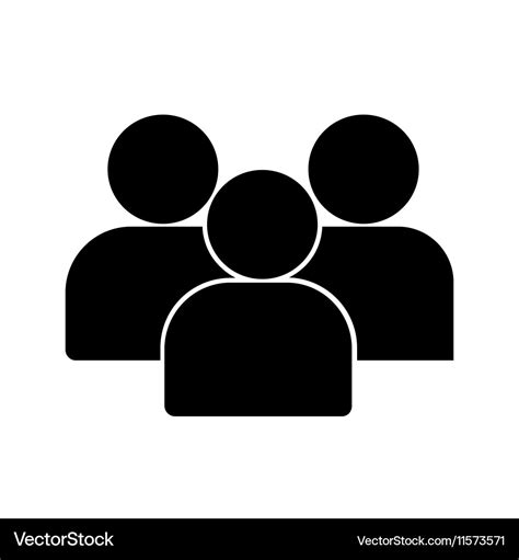 Flat group people icon symbol background Vector Image