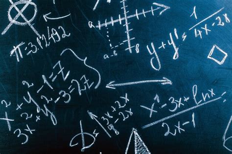 Premium Photo | Close up of math formulas on a blackboard, background image