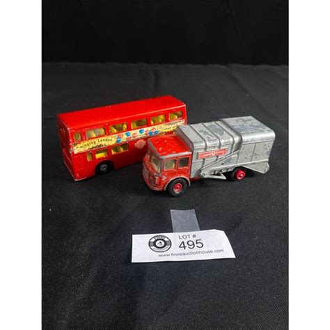 2 Vintage Matchbox Vehicles -Bus & Garbage Truck