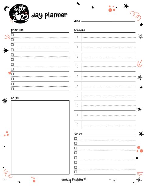 Cute Weekly Planner Printable